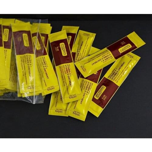 50Pcs Fougera Vitamin Ointment Tattoo Supplies And Equipment Microblading Kit Tattoo Recovery Aftercare Vitamin A&D Ointment