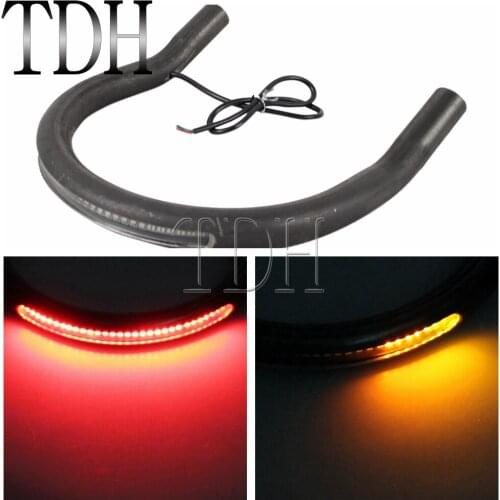 7/8" Tube Modified Cafe Racer Universal Seat Frame Hoop Brat Loop with LED Brake Turn Singal Light For Honda Suzuki GN125 GS125