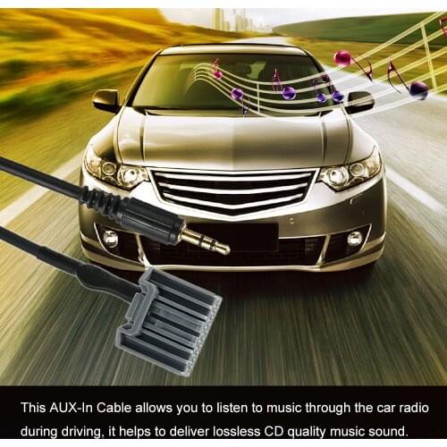 KKmoon Aux Cable Line Audio Adapter for Honda CRV 2008-2013 for Honda Civic 2006-2013 Accord 2008 after 8 generation