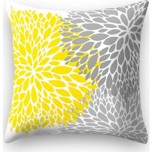 New Style Geometric Yellow Pillowcase Decorative Cushion For Sofa DIY Printed Pillow Chair Car Cushion Christmas Home Decoration