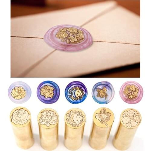 Cylindrical Retro Sealing Wax Brass Custom Supply Stamp Seal Wax Envelope Supply DIY Handmade Hobby Initial Stamp Chapter