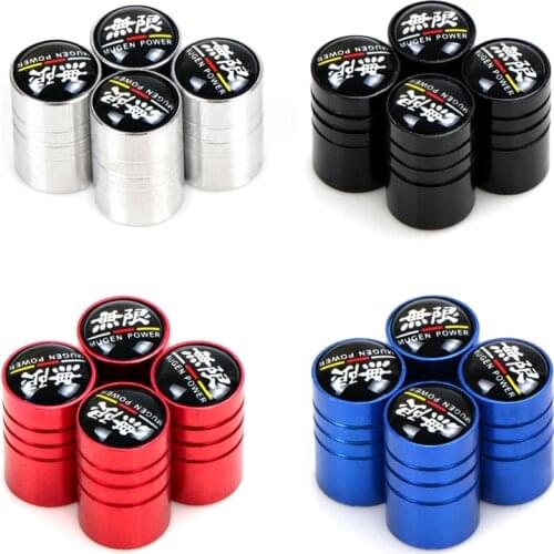 4PCS/set Car Valve Caps For Honda Mugen Power Civic Accord CRV Hrv Jazz Accessories Car Styling Wheel Tire Tyre Stem Covers