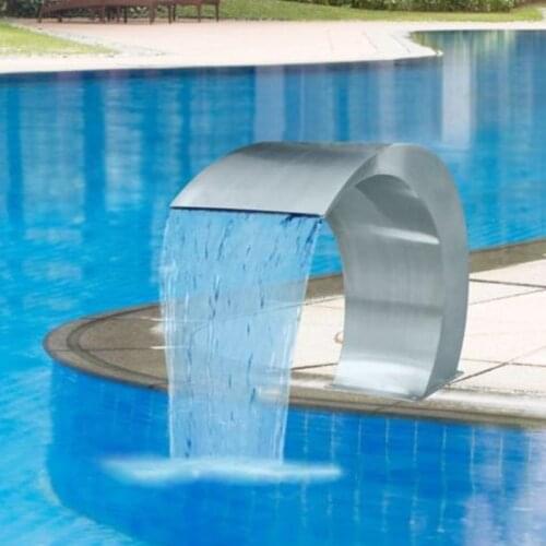 Waterfall Faucet Stainless Steel Pool Water Fountain Pond Garden Swimming Pool Feature Decorative Hardware Faucet