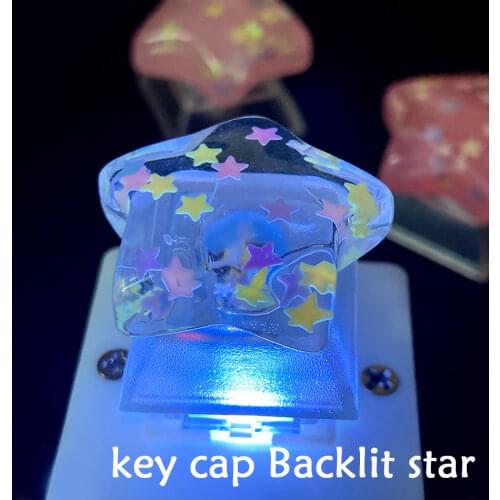 Keycap Games Backlit cat paw DIY star key cap mechanical keyboards keycaps for mechanical keyboards OEM R4 height Cherry MX axis