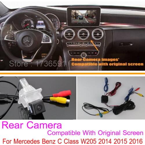 Lyudmila For Mercedes Benz C Class W205 2014 2015 2016 / RCA & Original Screen Compatible / Car Rear View Back Up Reverse Camera