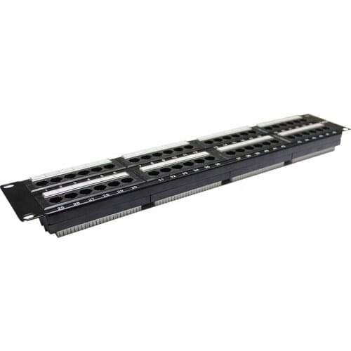 Metal Shell Material+RJ45 Modulars, 19'' 2U 48 Ports UTP Cat6 Patch Panel