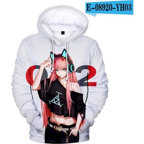 Fashion Design DARLING In The FRANXX 3D Hoodies Anime Zero Two Sweatshirt Cute Boys Girls Clothes Men/Women Kids Streetwear Tops