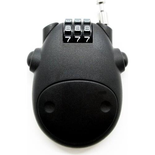 Motorcycle Helmet Password Lock Retractable Steel Cable Telescopic Code Lock Portable for Bicycle Suitcase Bag Luggage Stroller