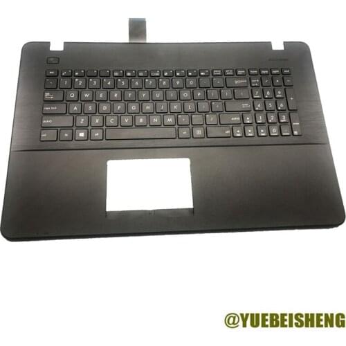 YUEBEISHENG New For ASUS X751 A751 X751LD k750j K751L R752 R752L X751LK palmrest US keyboards upper cover,Black