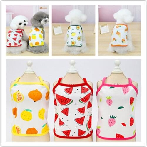 Pet clothing Dog Cat Clothes Fruit Vest T-shirt soft breathable Teddy Chihuahua summer suspender vest Yorkshire Shih Tzu Shirts