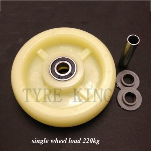 Diameter 137 Mm about 6 Inch Nylon Single Wheel Trolley Wheel Flat Car Wheel Industrial Caster Wheel Wear Resistant Wheel