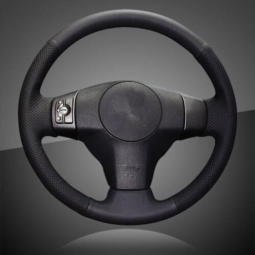 Car Braid On The Steering Wheel Cover for Toyota Yaris Vios RAV4 2006-2009 Scion XB 2008 Auto Steering Wheel Covers Leather