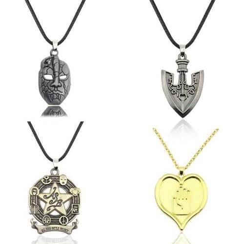 Anime jojo bizarre adventure Cosplay Necklace Kujo Jotaro Dio Brando Metal Jewelry Accessories