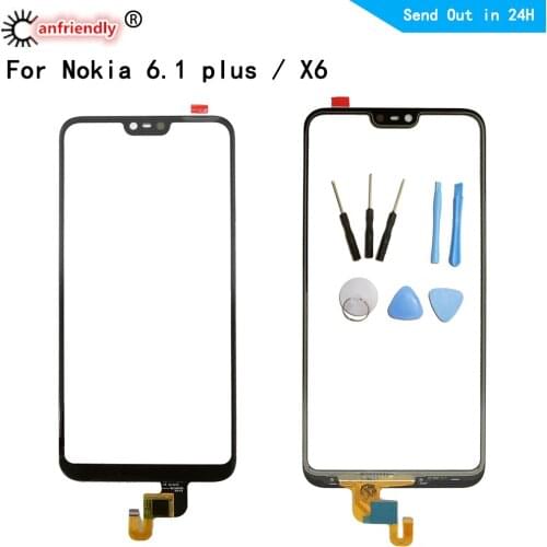 For Nokia 6.1 plus / X6 Touch Screen Panel Replacement Digitizer Sensor Front Glass for Nokia 6.1 plus / X6 Mobile Phone Parts