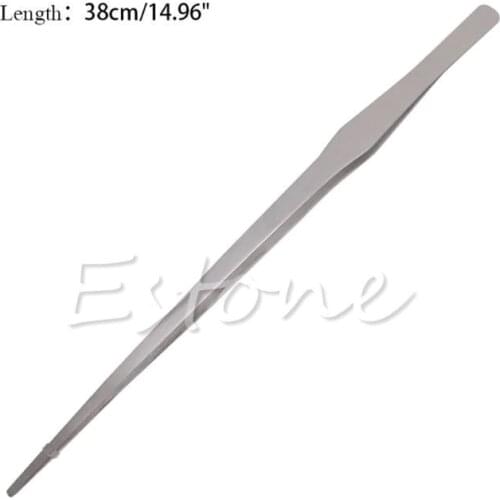 Aquarium Live Tank Curve Plant Long Tongs Stainless Steel Tweezers 27/38/48cm