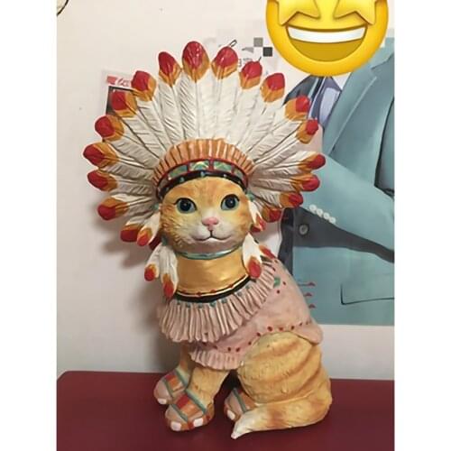 Nordic Decoration Home Figurine Indian Cat Dog Statues Creative Living Room Sculpture Large Landing Dog Statue Nordic StyleDecor