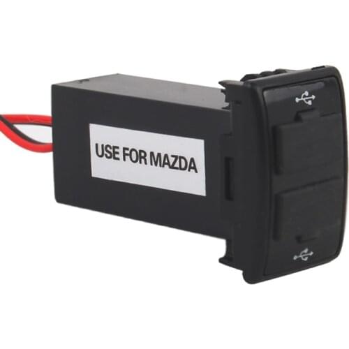 Special Dual 2 Port USB Car Charger for MAZDA 5V 2.1A 1.2A Car DC-DC Power Inverter Converter Charge IPhone Mobile 2USB Charger