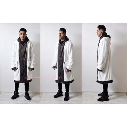 XS - 6XL Oversized Sherpa Raf Bubble Furry Fleece Longline Hoodie Jacket Warm Sherling winter / Pullover Supreme Kith Yeezy