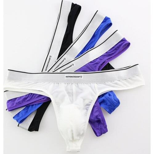 4Pcs Mens Sexy Tanga Thongs Gay Bulge Pouch Jockstrap Ultra Thin Underwear Male Fetish G String Panty Briefs Quick Drying Cueca