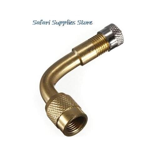 1Pc Auto Car Motorcycle Brass Tire Tyre Valve Adapter 90 Degree Angle Mountain Bike Bicycle Wheel Tyre Tire Valve Extension Rod