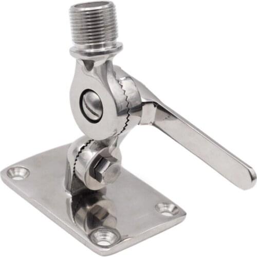 Stainless Steel VHF Antenna Dual Axis Adjustable Base Mount boat accessories marine