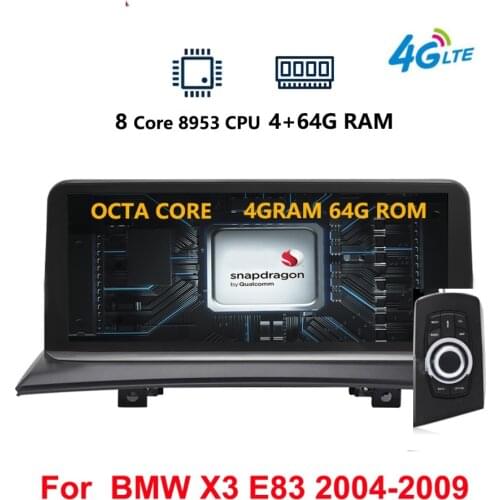 10.25" Android 9.0 Car Screen For BMW X3 E83 04-09 GPS Navi Stereo WIFI 4G Google 4+64G RAM 8 Core CPU SWC BT IPS Touch