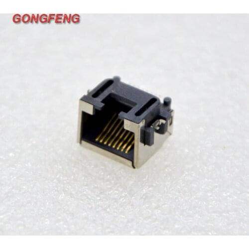 10PCS New Network Connector Socket , Sunken Plate Horizontal H=8.6 Patch RJ45 Network Jack Connector Special Sale Free Shipping