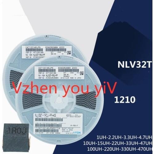100pcs/lot 1210 chip inductance 1/2.2/3.3/4.7/10/22/47/100/220/470UH NLV32 3225