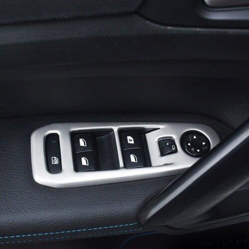 4pc for Peugeot 408 2014-2018 year 308 2014-2018 year Glass lifter switch Decorative frame car Windows switch Decorative cover