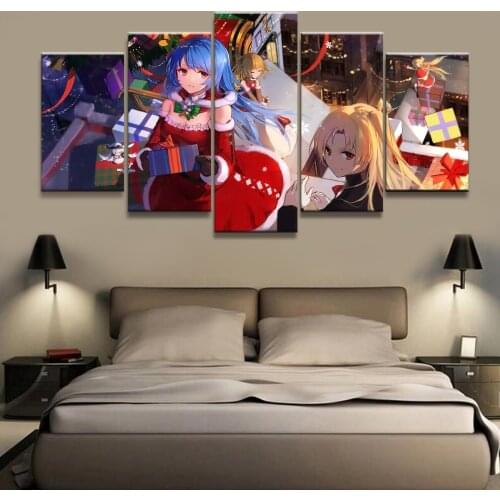 5 Panel Akagi Azur Lane Game Poster Canvas Printed Painting For Living Room Wall Art Decor Picture Artworks Poster Wholesale
