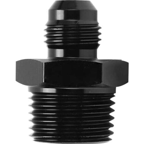 Oil Line Adapter Fuel Line Fitting Black Anodized 6 AN To 1/2 NPT for Car