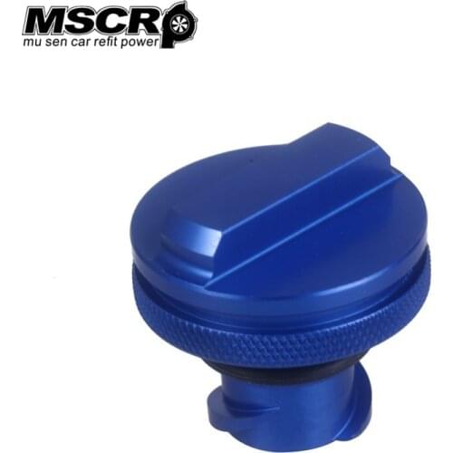 Aluminum Diesel Fuel Gas Cap& DEF Cap Blue Set For 2013-2017 Dodge Ram Magnetic