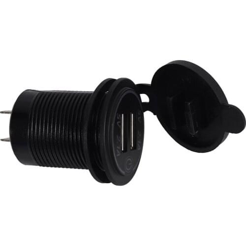 5V 2.1A 12-24V Dual Usb Car Charger Universal Power Adapter Socket With Led Press Sensor Switch