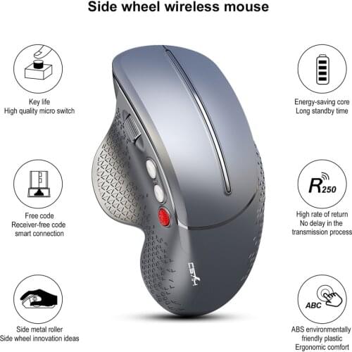 KuWFi Wireless Mouse 2019 New Vertical Gaming Mouse 6 Buttons 800--2400DPI Ergonomic Vertical Side Wheel Mouse for PC/Laptop