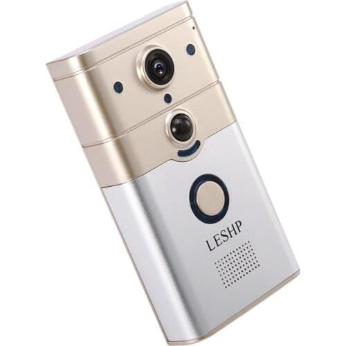 Leshp Wireless Remote Control Electronic Visible Hd 720P Video Picture 1/4 Coms 1 Mega-Pixels 12V/1A Wi-Fi Smart Doorbell