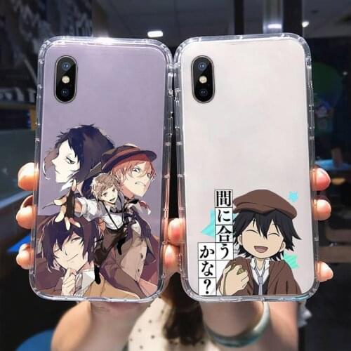 Japan Anime Bungo Stray Dog Phone Case for IPhone 11 Pro Max 8 7 6 Plus XR X XS MAX Shockproof Soft Cover Shell for IPhone 12
