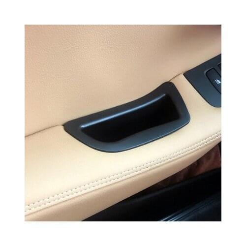 Black Interior Front Side Door Storage Box Holder 2pcs For Volvo V40 2013 - 2018