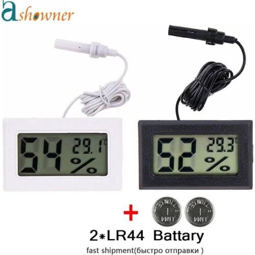 Mini Convenient Digital LCD Thermometer Sensor Hygrometer Gauge Refrigerator Aquarium Monitoring Display Humidity Detector