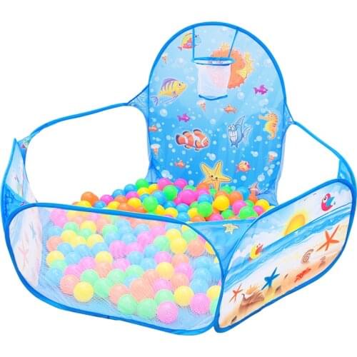 1.2M Play House Toy Tents Cartoon Game Pit Indoor Ocean Ball Pool Portable Foldable Children Outdoor Sports Toy With Basket Net