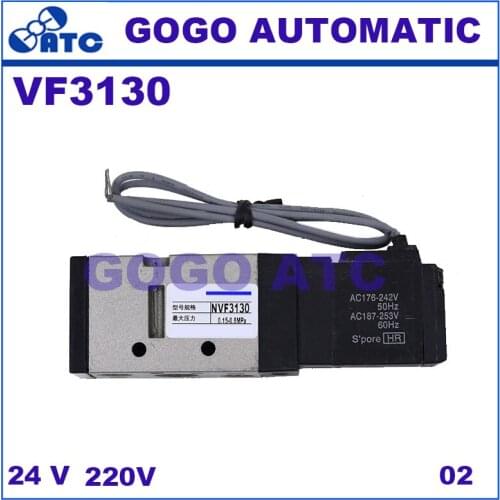 SMC solenoid valve VF3130 pneumatic component 2 position single electromagnetic solenoid valve D G interface diameter 24V 220V