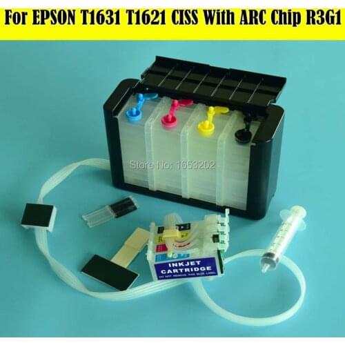 Europe Version 4 Color/Set T1621 -T1624 Ciss System For EPSON WF2510/2520/2530/WF2540/2010/2630 Printer With ARC Chip