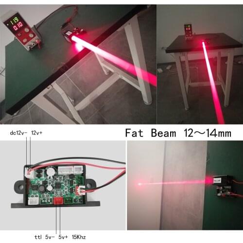 Fat Beam 200mW 650nm Red Dot Focusable Laser Diode Module TTL
