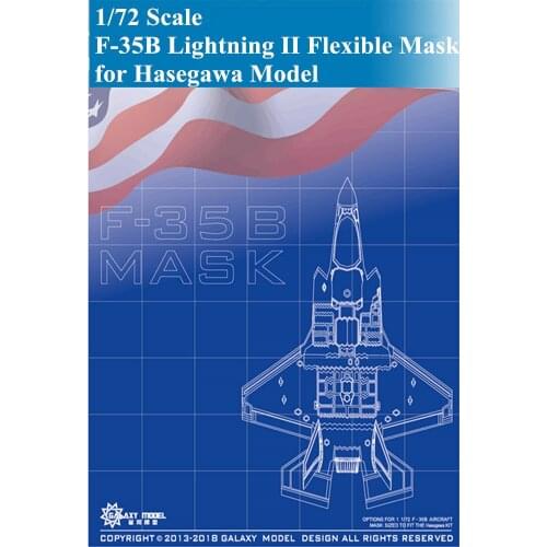 GALAXY Model D72001 1/72 Scale F-35B Lightning II Die-Cut Flexible Mask for Hasegawa 01576 Aircraft Model