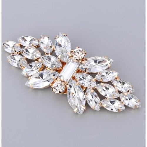 Crystal Shoe Clips Charms Buckle Removable Faux Pearl Shoe Hat Decoration