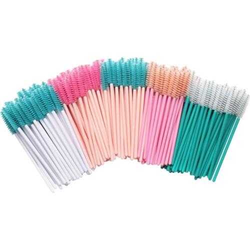 Makeup Brushes 50pcs Disposal Mascara Wands Applicator Eyelash Cleaning Comb Makeup Brushes for Eyelash Extensions