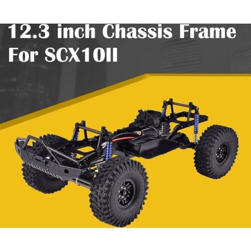 12.3 inch Chassis Frame Wheelbase Mounted DIY Toys For 1/10 SCX10II 90046 90047 Remote Control Crawler Car Parts Base Set