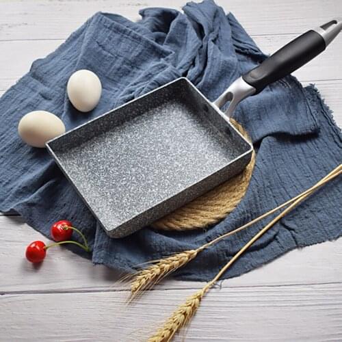 Multi-purpose Aluminium Alloy Frying Pan Non-stick Fried Eggs Pans Household Mini Square Frying Pan Maker Breakfast Pot Saucepan