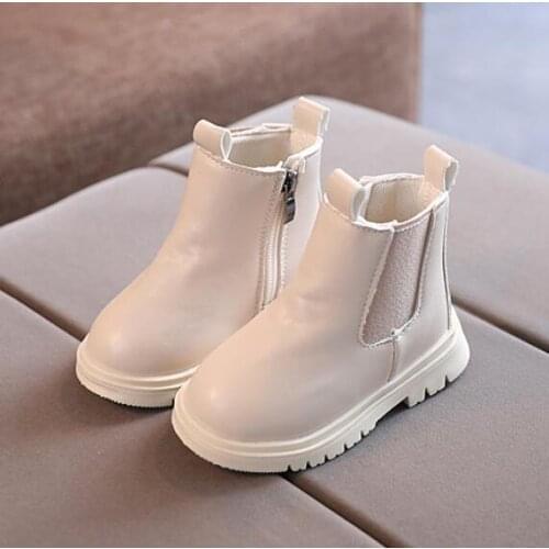 Fashion Kids Boots PU Leather Boots New Winter Childrens Sport Shoes Princess Girls Anti Slip Foot Warmer Snow 1-10 Years Old