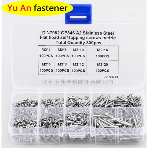 Stainless Steel Flattop Self Tapping Screw Combination Suit High strength Self-Tapping Screws Assortment Set For Wood Furniture