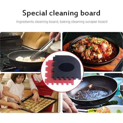 2021 New Plastic Pan Scrapers Set Thicker Durable Kitchen Home Cleaner Tools For Cast Iron Skillets Cookware Pans Frying Pans